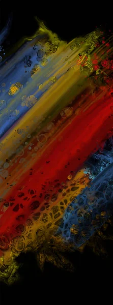 Fond Flux Coloré Moderne Sur Noir Onde Forme Liquide Bannière — Image vectorielle