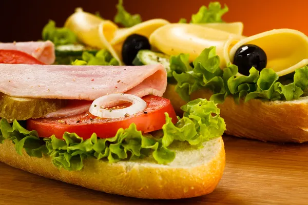 Длинные бутерброды — стоковое фото