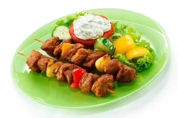 Fleisch und Gemüse vom Grill — Stockfoto