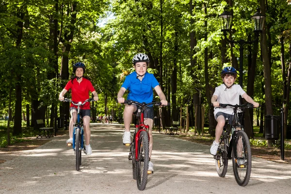 Aktiv familj cykling — Stockfoto