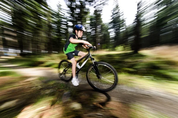 Boy cycling — Stock Photo, Image