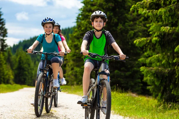 Gezonde levensstijl - actieve familie fietsen — Stockfoto