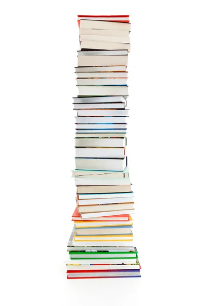 Pile de livres sur fond blanc — Photo