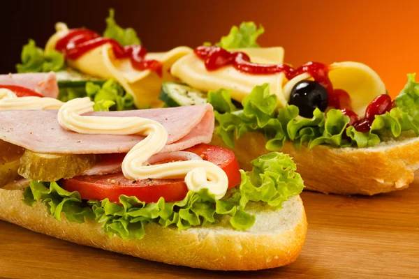 Sándwiches grandes — Foto de Stock