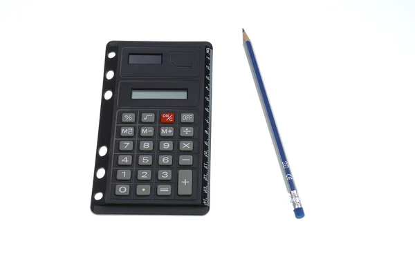 Calculator and pencil — Stock Photo, Image