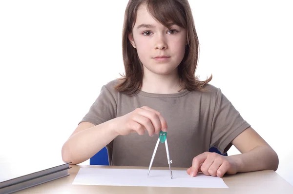 Chica haciendo la tarea — Foto de Stock