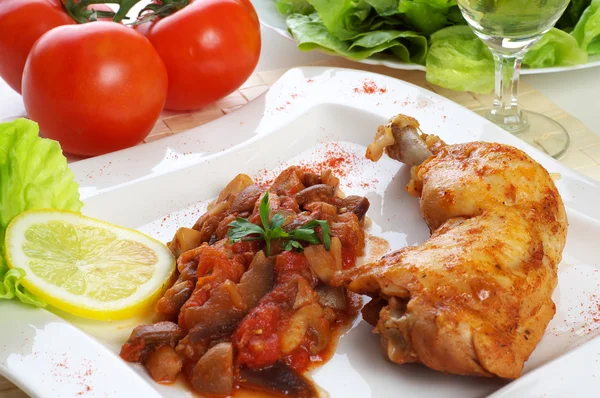 Cosce di pollo grigliate — Foto Stock