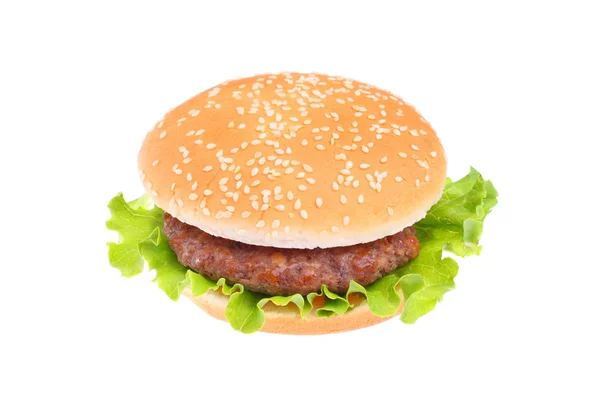 Великий смачний домашній гамбургер — стокове фото