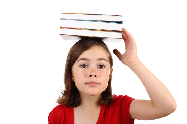 Schülerin mit Büchern — Stockfoto