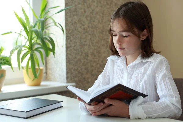 Girl doing homework — Stock Photo, Image