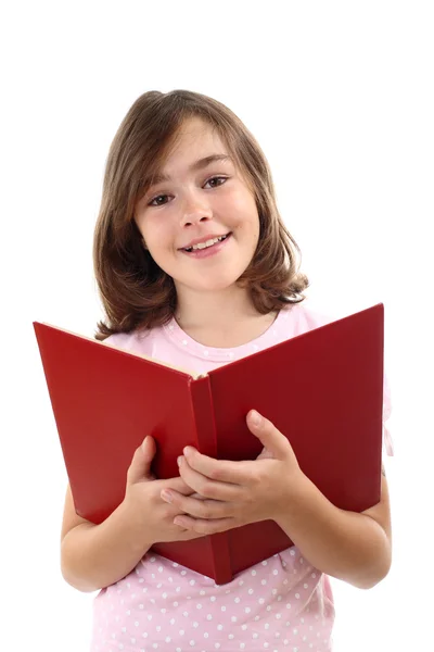 Schoolgirl with books — Stock Photo, Image