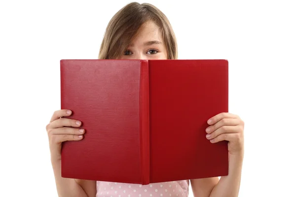 Schoolmeisje met boeken — Stockfoto