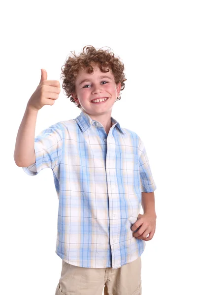 Boy with thumbs up — Stock Photo, Image