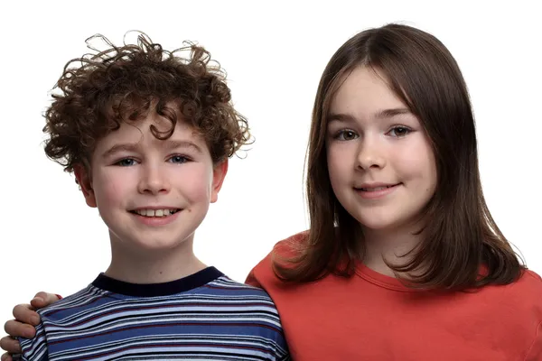 Menino e menina — Fotografia de Stock