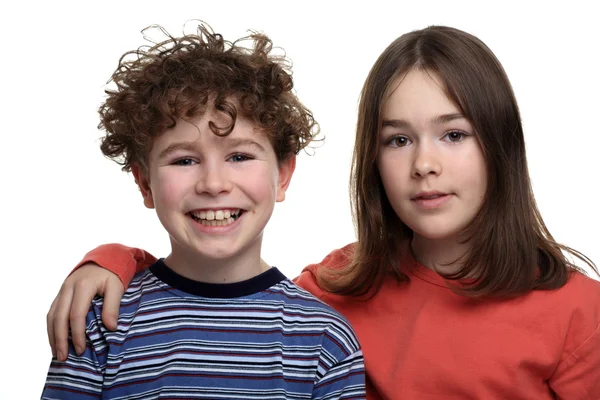 Niño y niña — Foto de Stock