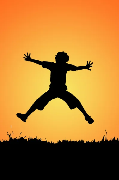 Jumping boy — Stock Photo, Image