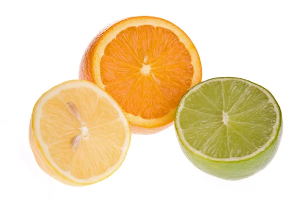 Citroen-, sinaasappel- en kalk — Stockfoto