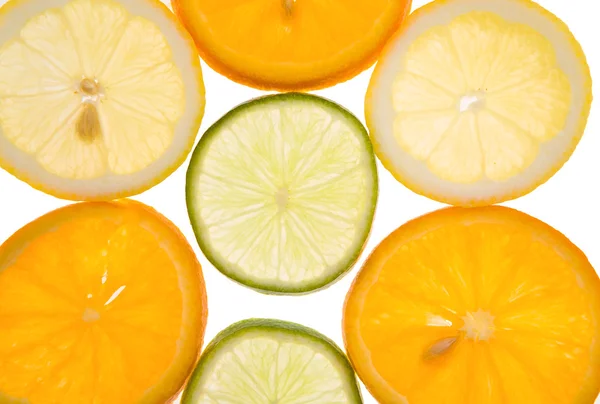 Cytryny, pomarańczy i limonki — Zdjęcie stockowe