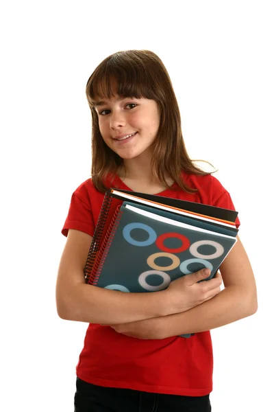 Schüler halten Buch — Stockfoto