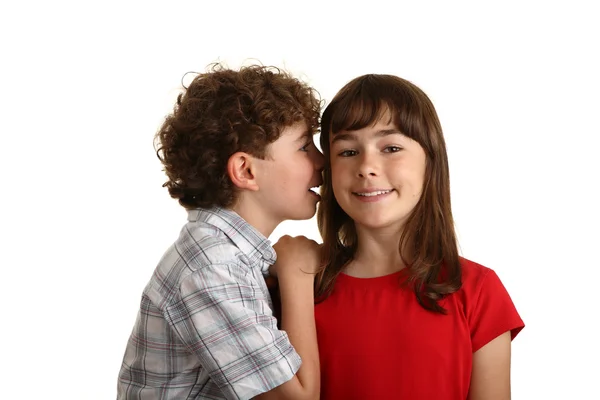 Menina e menino — Fotografia de Stock