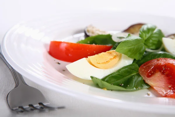 Salad with boiled eggs — Stock Photo, Image