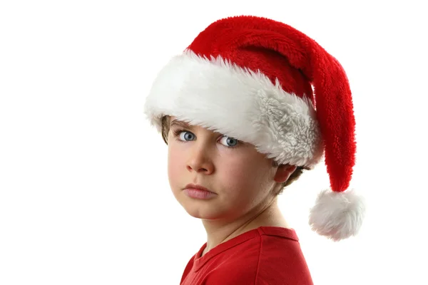 Молодий хлопчик, як Санта-Клаус — стокове фото
