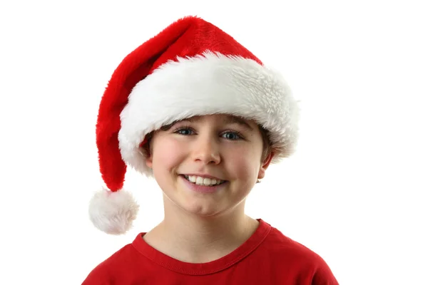 Ung pojke som jultomten — Stockfoto