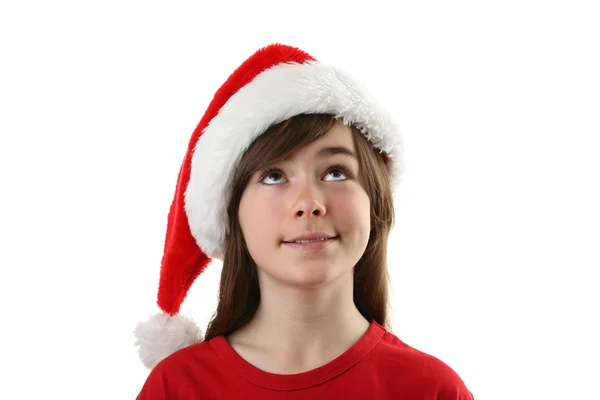 Mooi meisje santa — Stockfoto