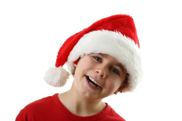 Young boy as Santa Claus Stock Photo