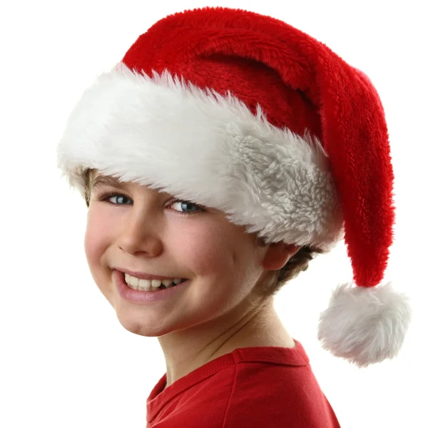 Young boy as Santa Claus Stock Photo