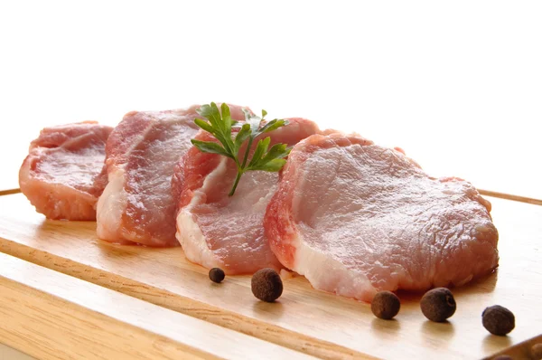 Arroces de carne de cerdo fresca con perejil — Foto de Stock