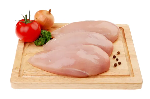 Petti di pollo crudi freschi — Foto Stock