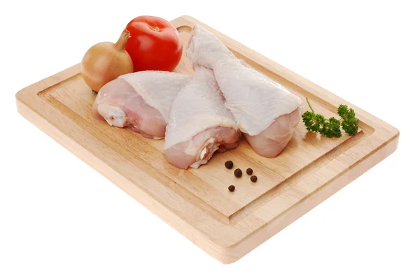 Cosce di pollo crude fresche — Foto Stock