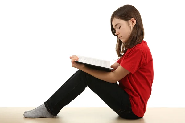 Girl reading book — Stock Photo, Image