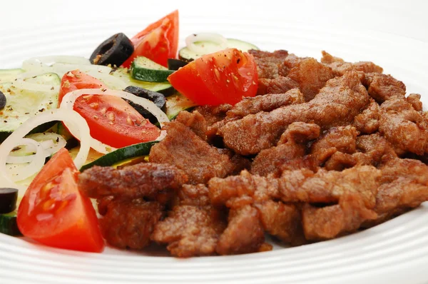 Roasted meat and vegetables — Stock Photo, Image