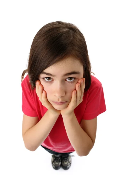 Thoughtful girl standing Stock Picture