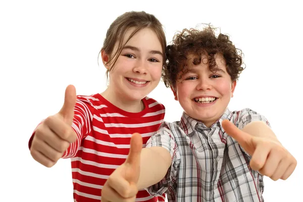 Jonge gelukkige jonge geitjes — Stockfoto