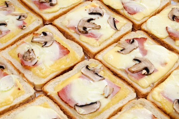 Closeup of delicious homemade toasts — Stock Photo, Image