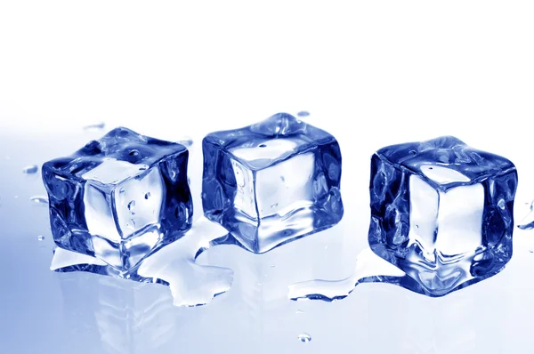 Cubos de hielo sintonizados azules — Foto de Stock