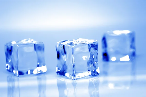 Cubos de hielo sintonizados azules — Foto de Stock