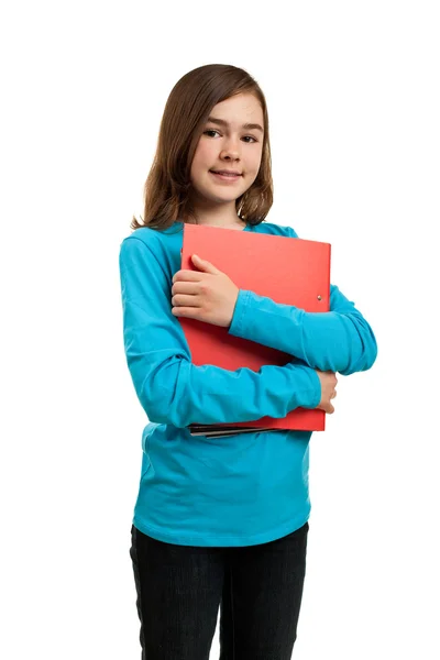 Menina com livro — Fotografia de Stock