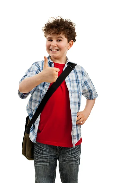 Student with thumbs up — Stock Photo, Image