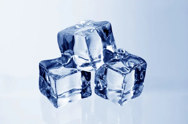 Blue tuned ice cubes — Stock Photo, Image