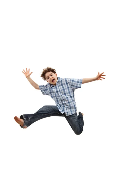 Boy jumping — Stock Photo, Image