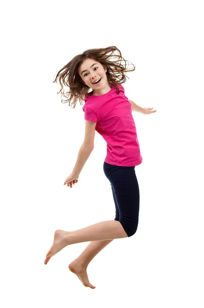 Flickan hoppar — Stockfoto