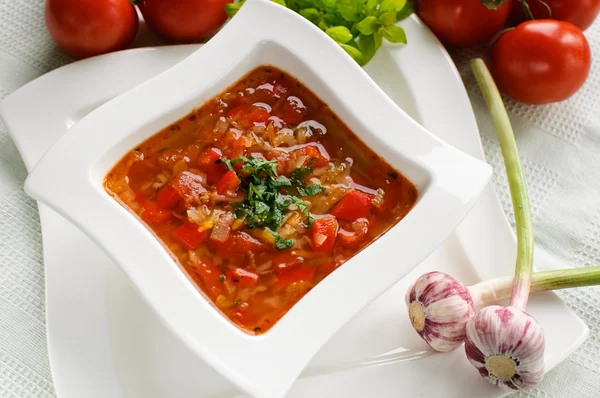 Tomato soup — Stock Photo, Image