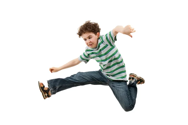 Chłopiec skoki — Zdjęcie stockowe