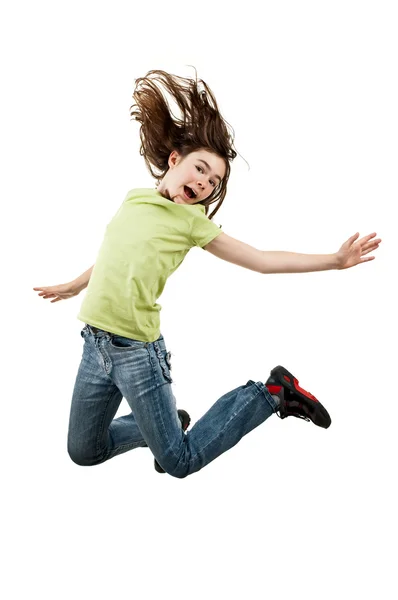 Girl jumping — Stock Photo, Image