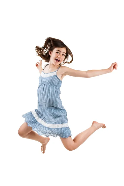 Jumping lány — Stock Fotó