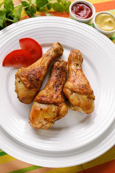 Pečené kořeněné kuře — Stock fotografie